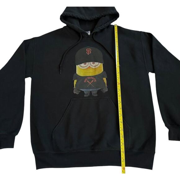San Francisco SF Giants MLB MINION Hoodie Sweater Pullover Black Size Small Mens - Picture 5 of 10